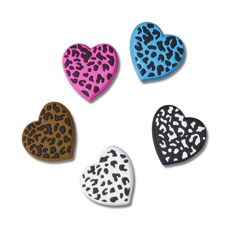 Pack 5 Corazón leopardo