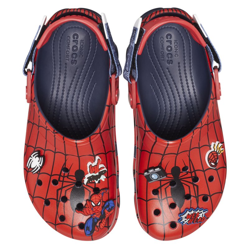 Zuecos Cross Spiderman Hombre Araña Con Apliques - 23/24 - 33/34