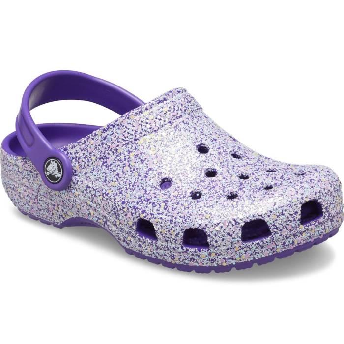 Tamancos infantis clássicos com glitter T