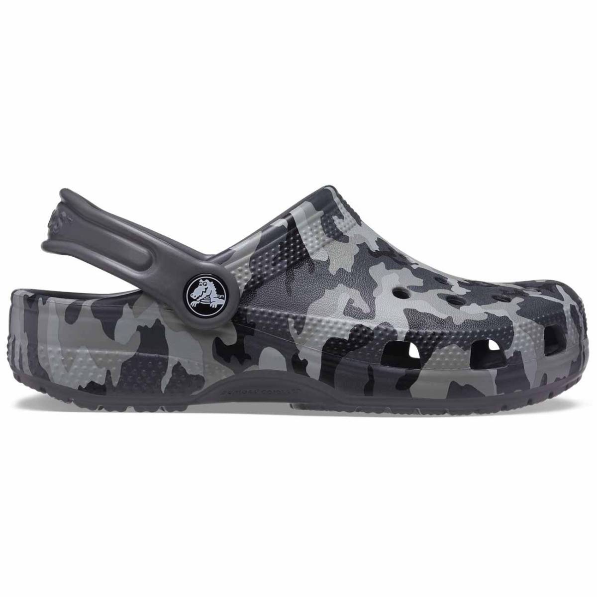 Crocs Zuecos de niños Classic Camo T - Black/Grey