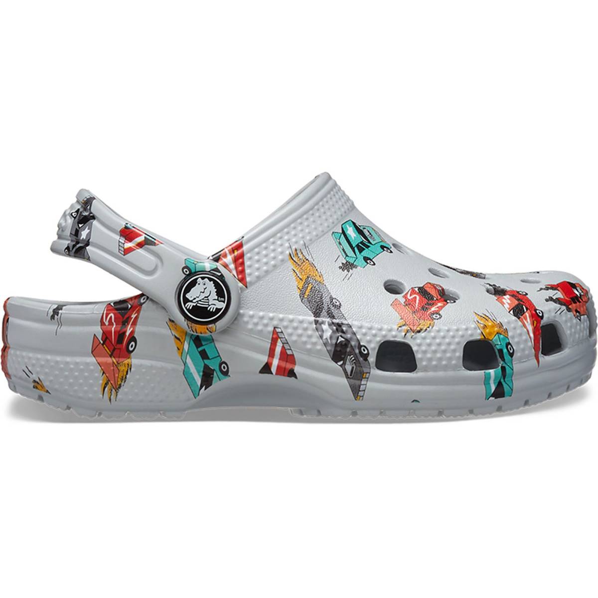 Crocs Zuecos de niños Classic Race Cars Graphic T - Mirage/Multi
