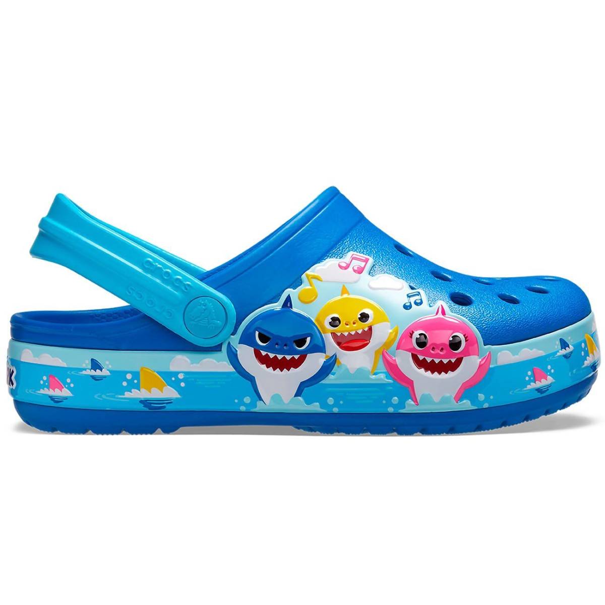 Crocs Zuecos de niños Fun Lab Baby Shark T - Bright Cobalt