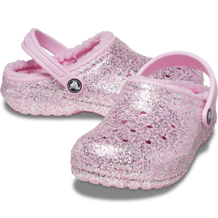 Socas de criança Classic Lined Glitter Clog T