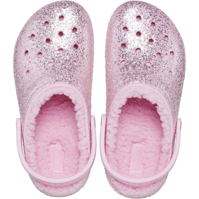 Socas de criança Classic Lined Glitter Clog T