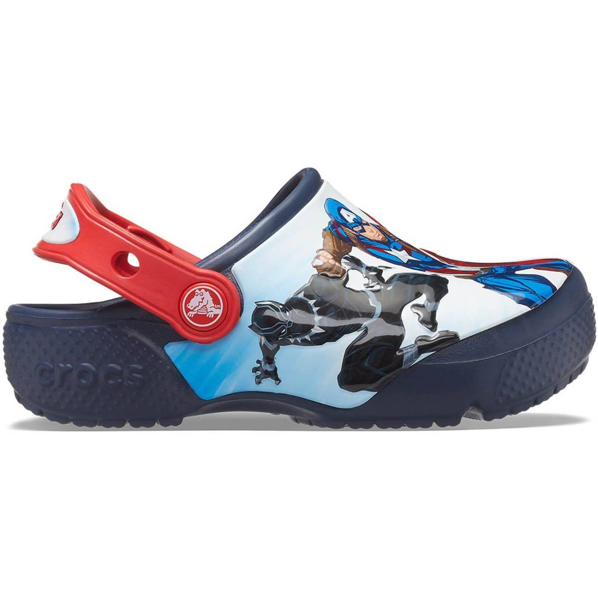 Crocs Zuecos de niños Fun Lab Avengers Patch T - Navy