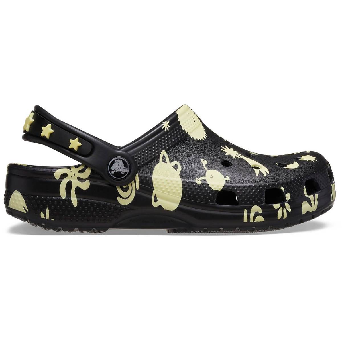 Crocs Zuecos de niños Classic Glow Space T - Black