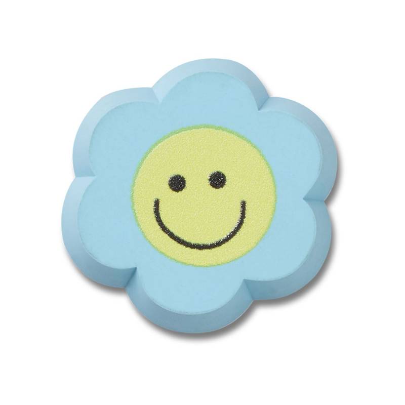 Goma flor azul sonriente