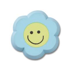 Goma flor azul sonriente