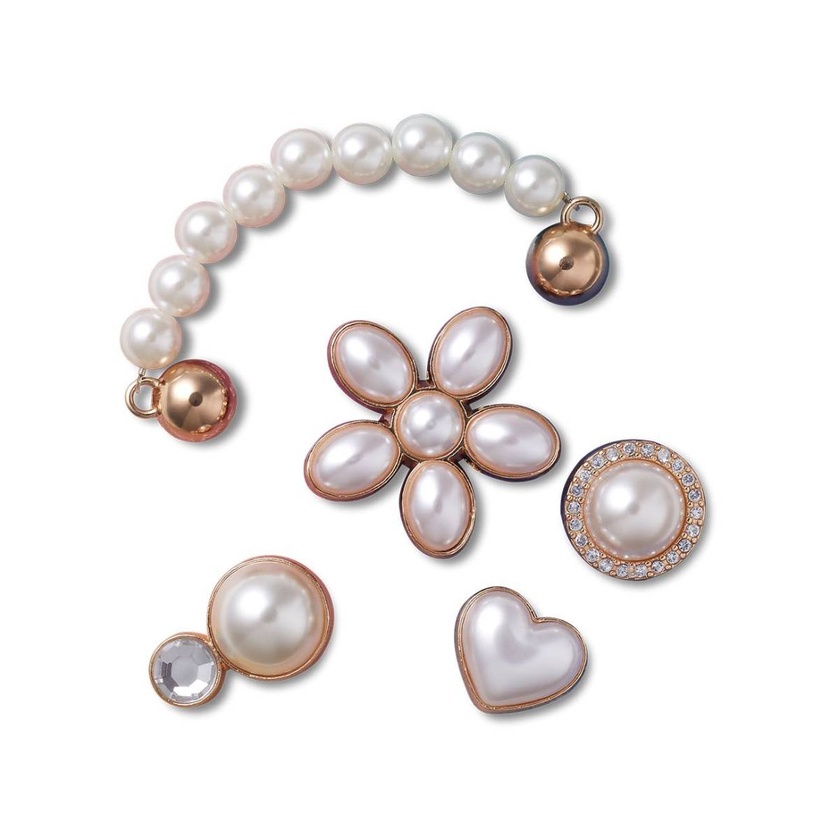 Crocs Pack 5 Joyas de perlas delicadas
