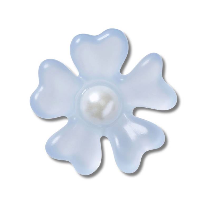 Flor de perla mate azul escarcha