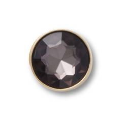 Gema circular dorada y negra