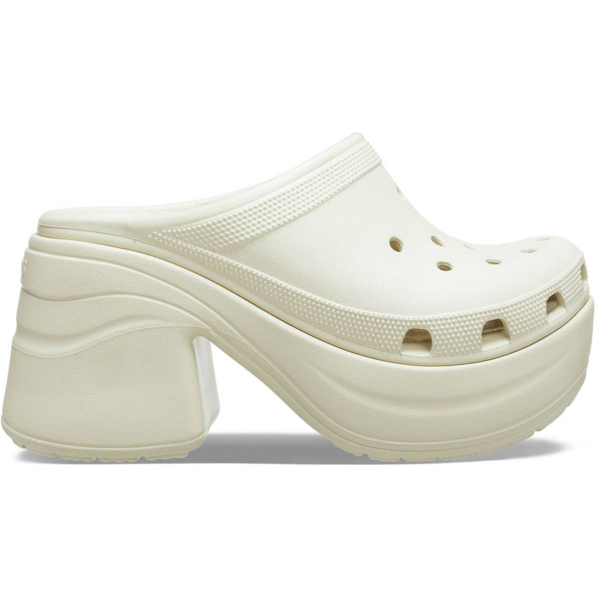 Crocs Zuecos con tacón Siren W - Bone