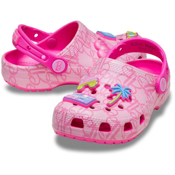 Zuecos para niños pequeños Mattel Pink Barbie Classic Clog T