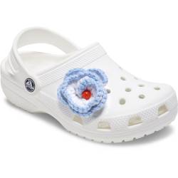 Floral de crochê azul claro