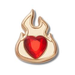 Llama de oro con corazón de rubí