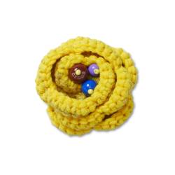 Floral de crochê amarelo