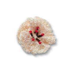 Floral de ganchillo blanco