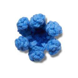 Flor de ganchillo azul