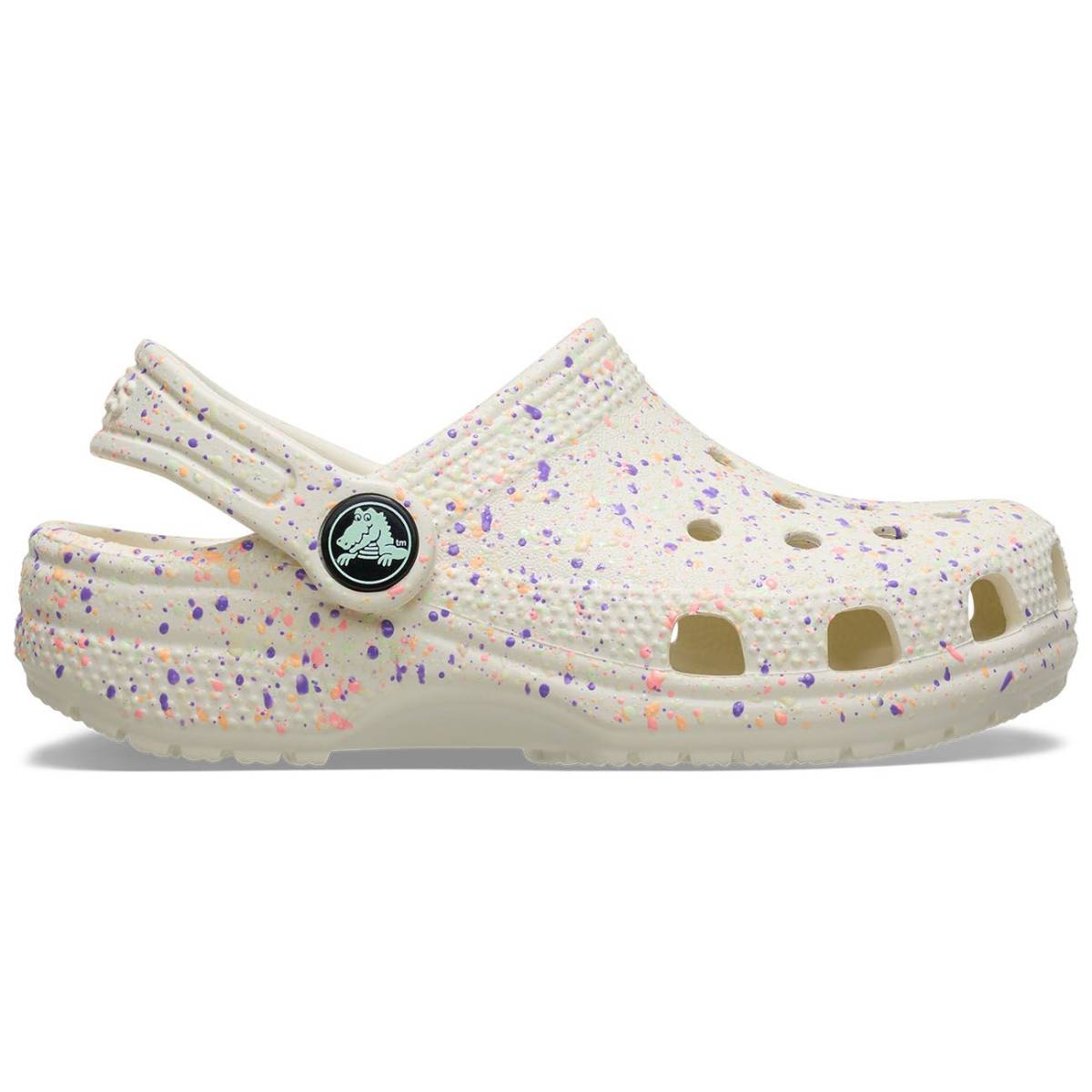 Crocs Zuecos de niños Classic Glow Paint Splatter T