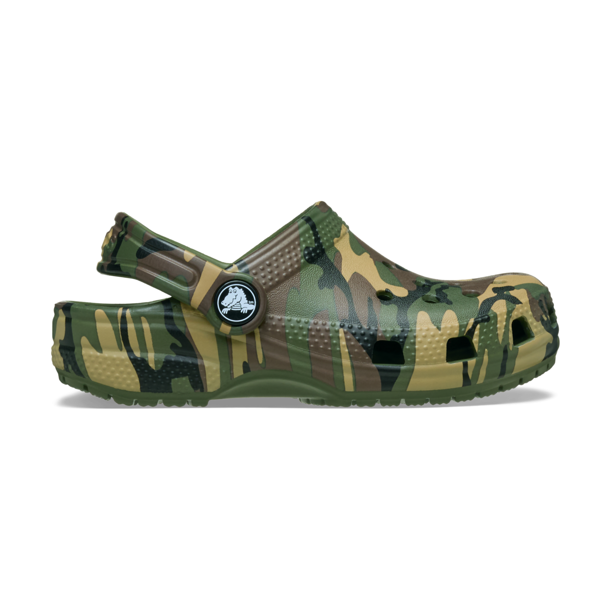 Crocs Zuecos de niños Classic Camouflage T - Black/Slate Grey