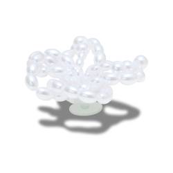 Floral perlado blanco