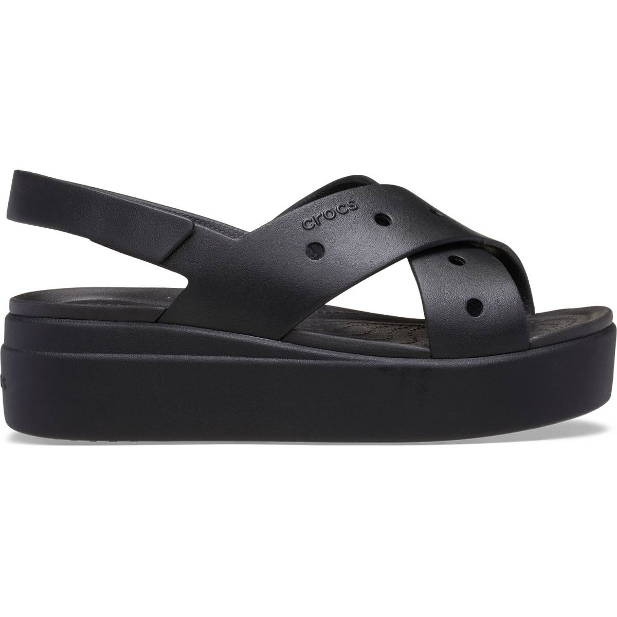 Crocs Sandalias de mujer con plataforma Brooklyn 4U W - Black