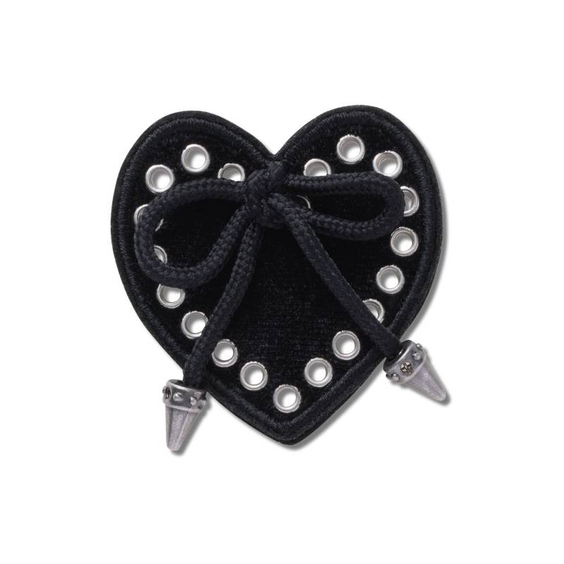 Corazón negro con lazo