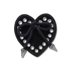 Corazón negro con lazo