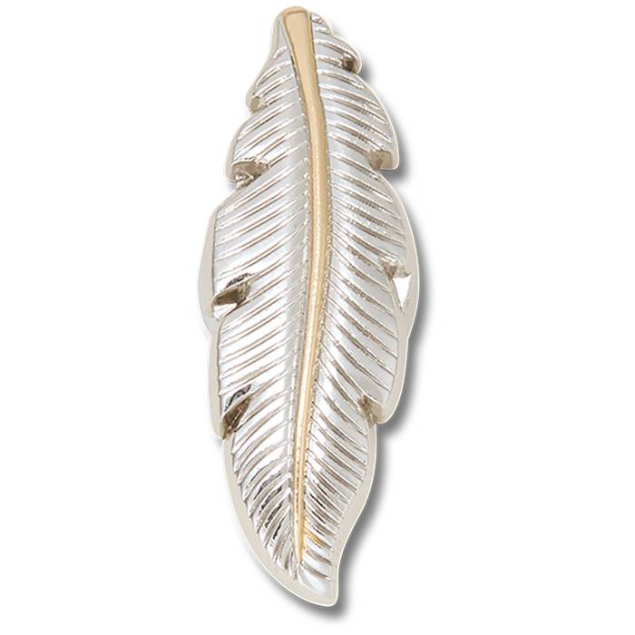 Pluma plateada y dorada