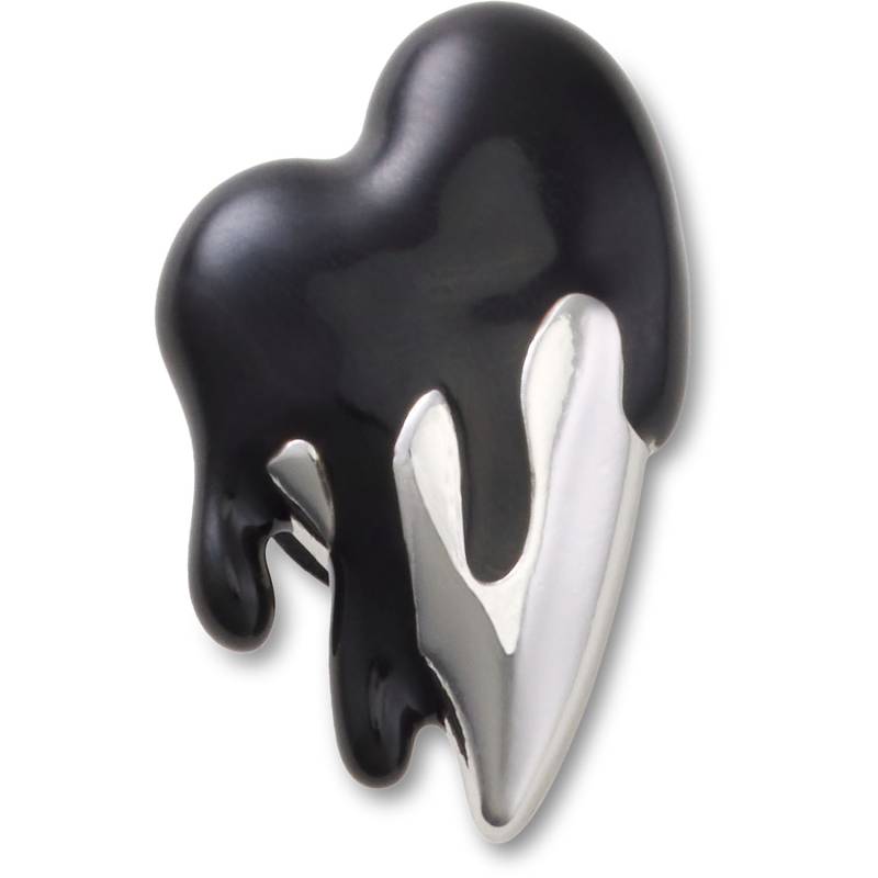 Corazón esmaltado plata y negro