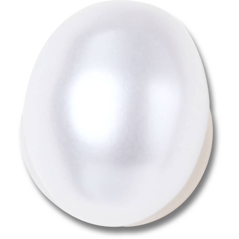 Perla barroca ovalada blanca
