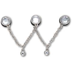 Silver Triple SMT Gem Chain