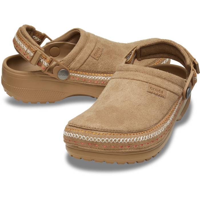 Zuecos unisex Classic Crafted Vegan Suede Stitch U