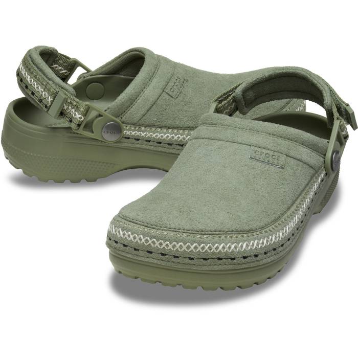 Zuecos unisex Classic Crafted Vegan Suede Stitch U