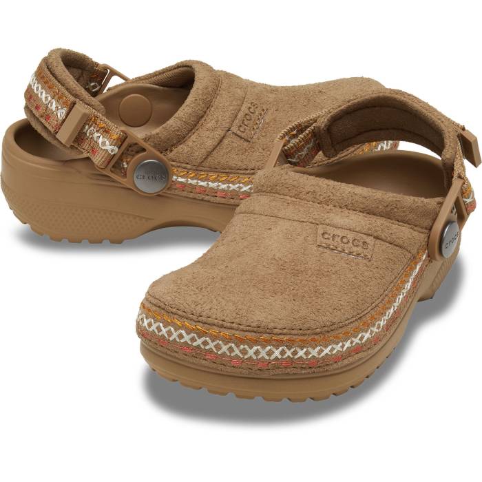Zuecos de niños Classic Crafted Vegan Suede Stitch K