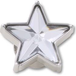 Estrella brillante plateada con gema