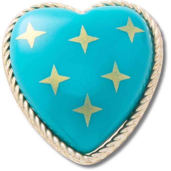 Corazón turquesa y dorado