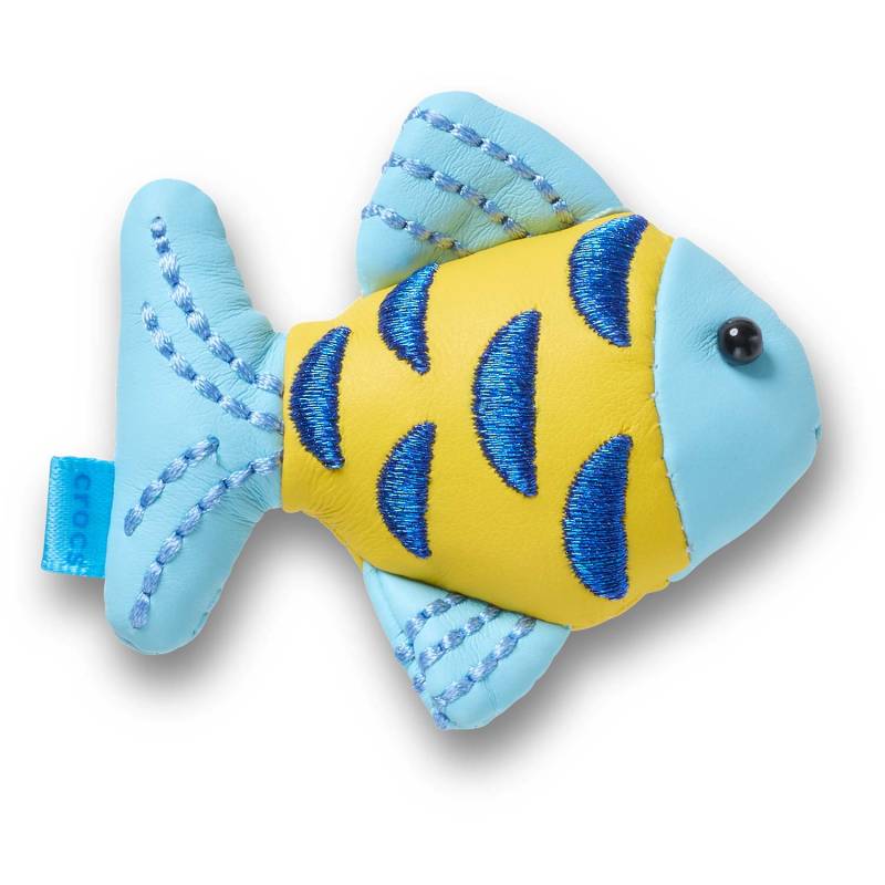 Pez brillante azul y dorado