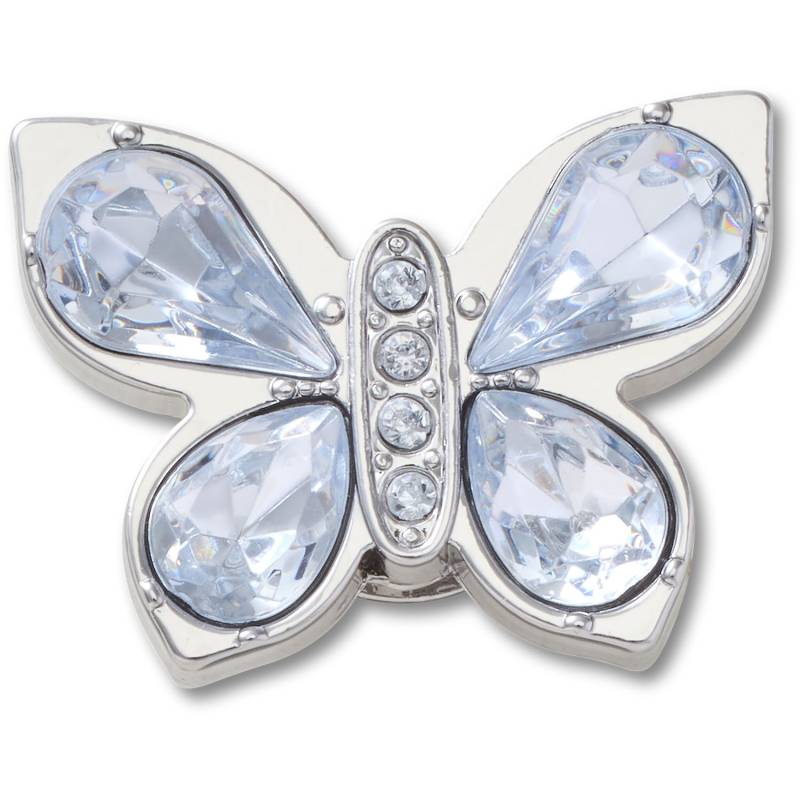 Mariposa plateada con gema