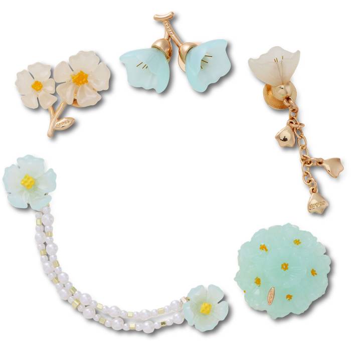 Pack 5 Floral azul delicado