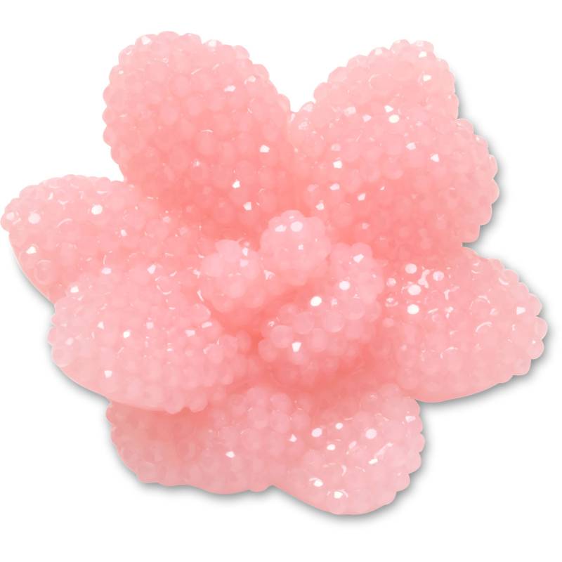 Flor rosa de cuentas