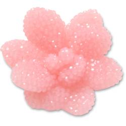 Flor rosa de cuentas