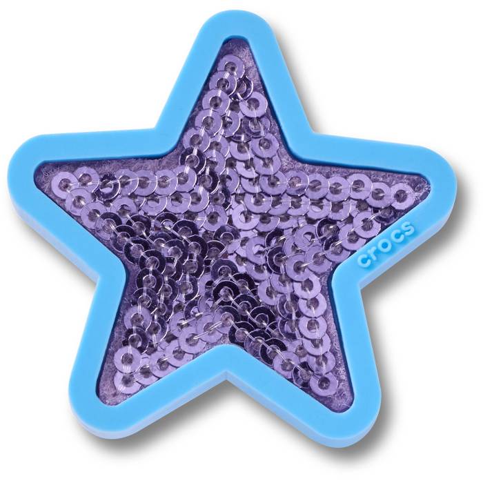 Estrella morada de lentejuelas