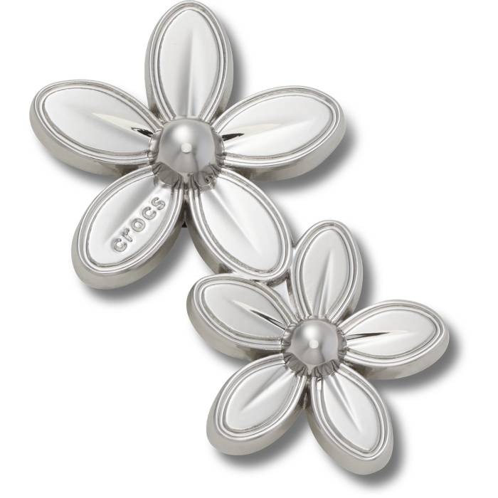Racimo doble de flores plateadas