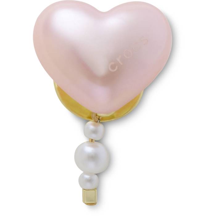 Corazón rosa con perla