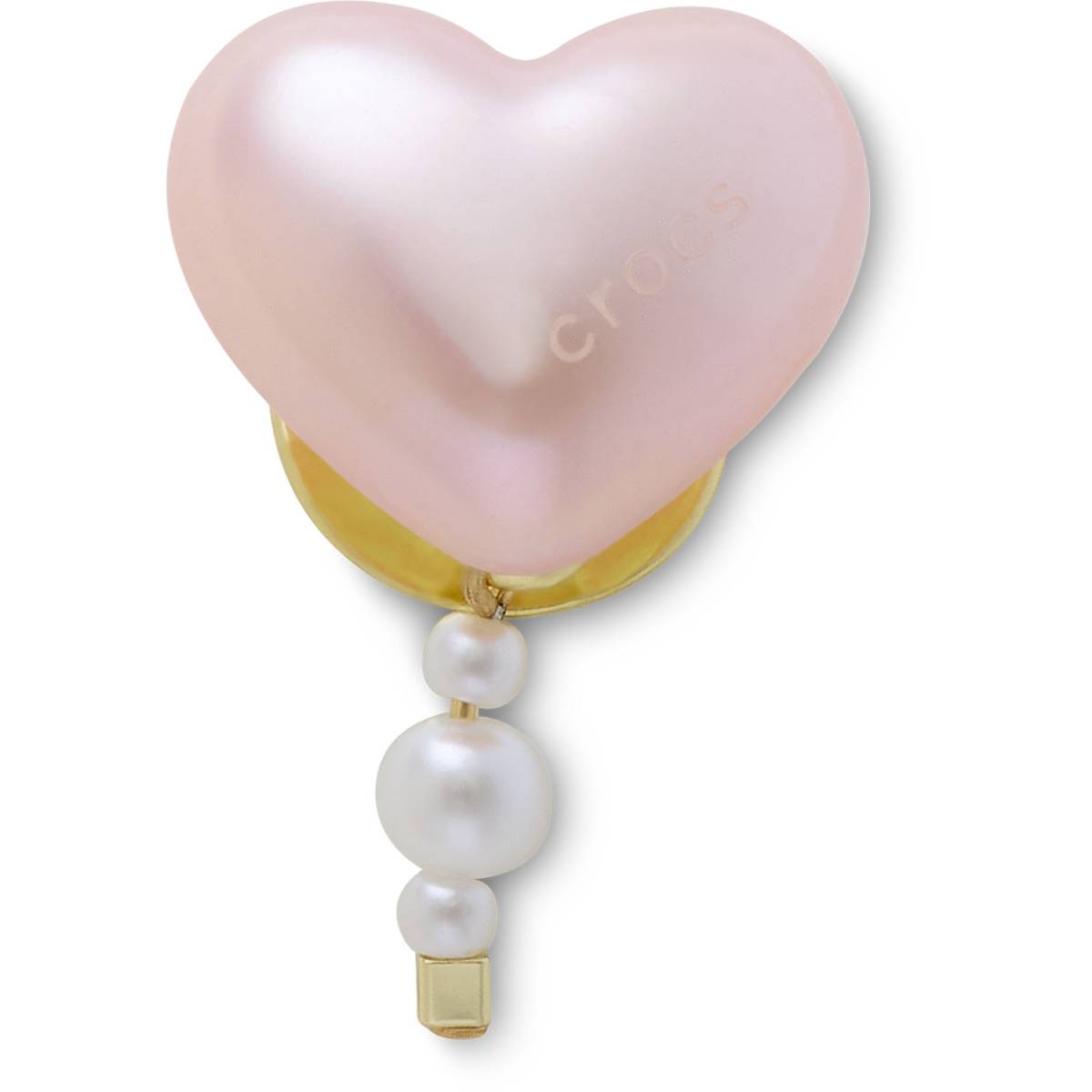 Crocs Corazón rosa con perla
