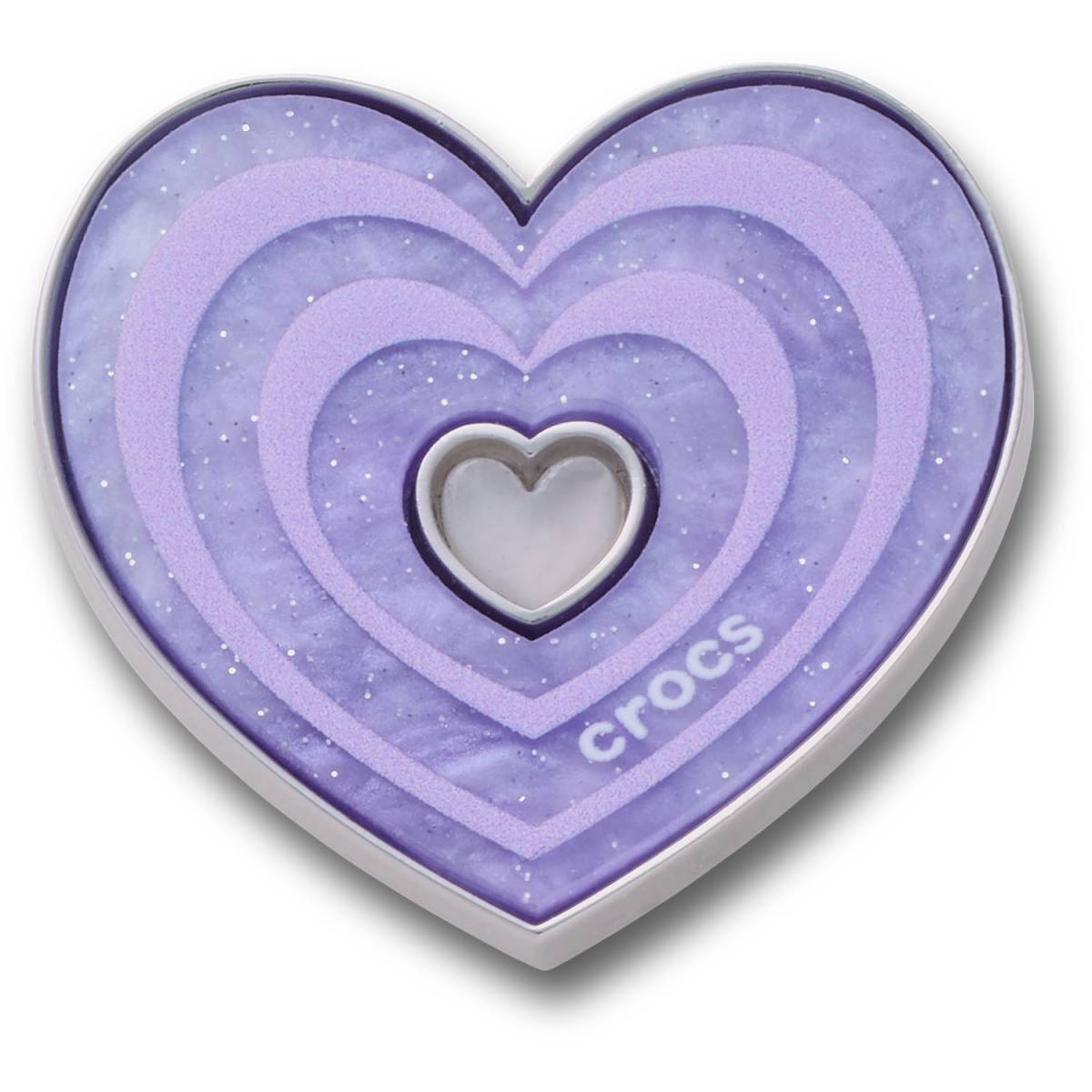 Crocs Corazón morado marmolado