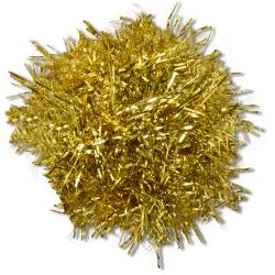 Pompón de oropel dorado