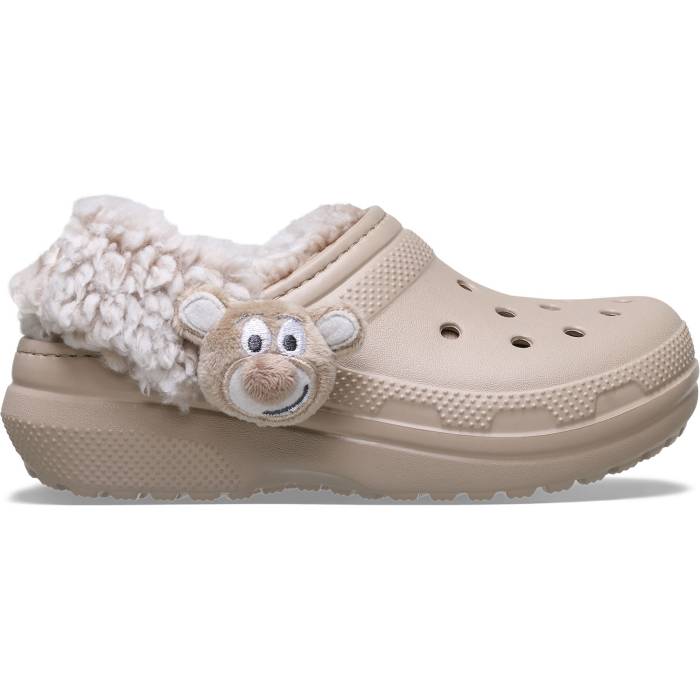Zuecos de niños Classic Bear Plush Fleece Lined T