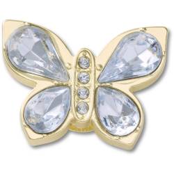 Mariposa dorada con gema